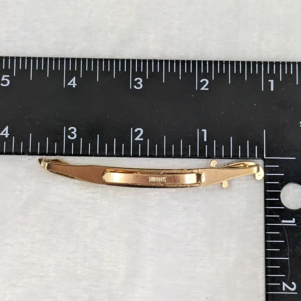 Vintage Swank Gold Tone Sword Tie Clip Sabre Design Men's Accessory 1950 Cutlass